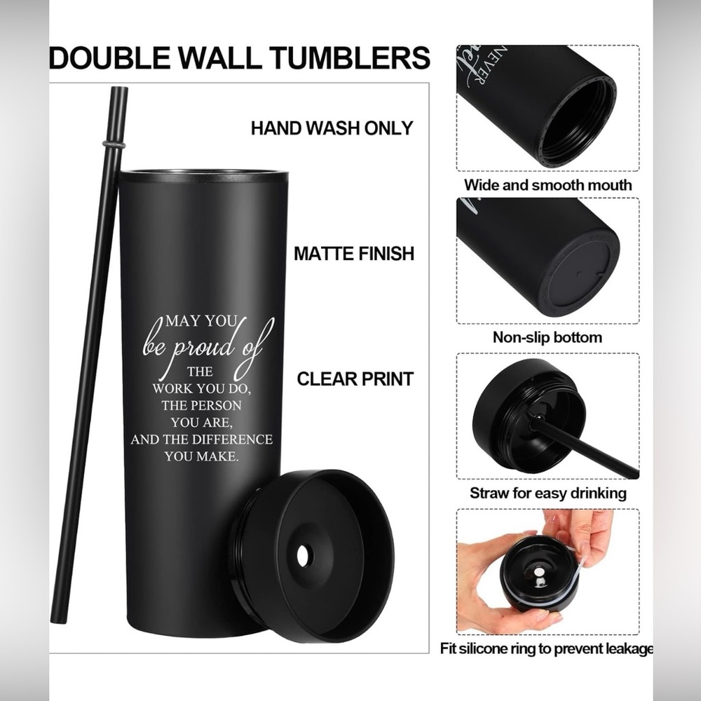 Inspirational Plastic Skinny Tumbler